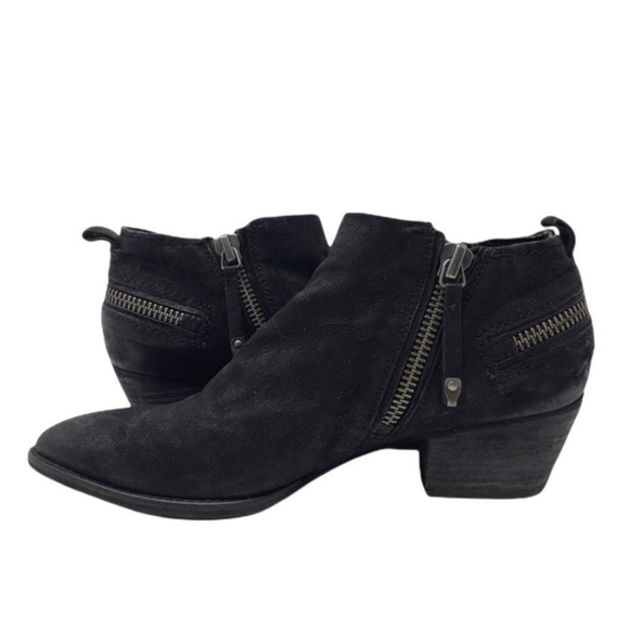 Dolce Vita Women Moto Leather Double Zip Heels Boots shoes sz 7.5 - Picture 1 of 14